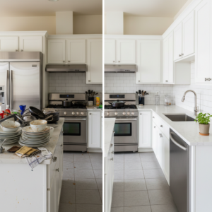 Avant après nettoyage incurie